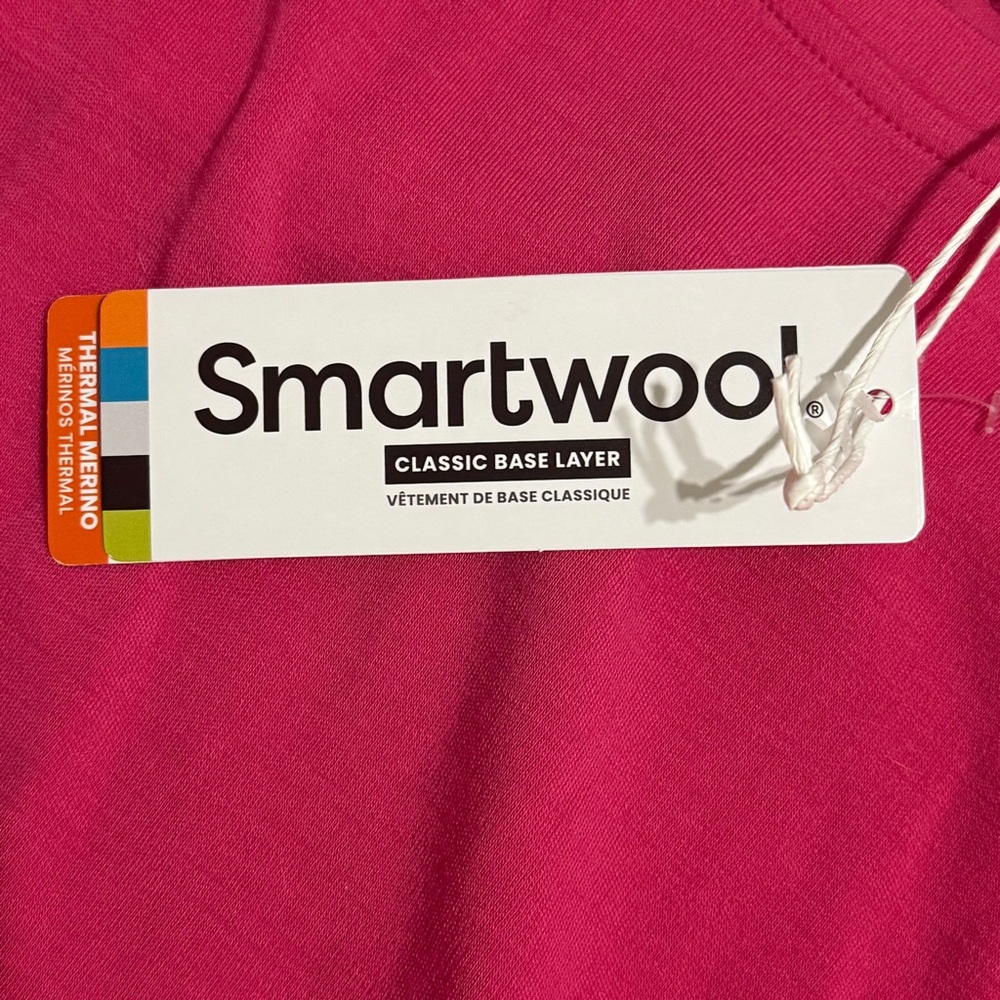 NWY SmartWool Womens Baselayer Long Sleeve Shirt, Size- Medium, Pink - Picture 8 of 11